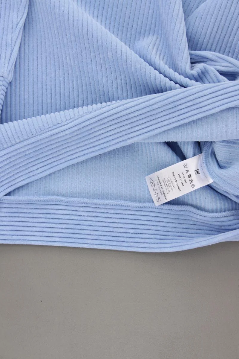 Kenny S. Feinstrickpullover Gr. 36 blau aus Baumwolle