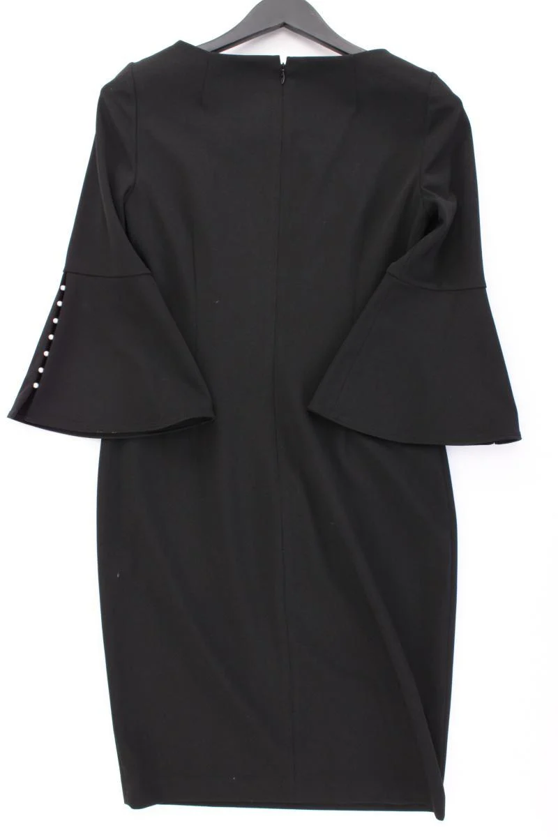 Calvin Klein Abendkleid Gr. UK 8 (S) neuwertig 3/4 Ärmel schwarz aus Polyester