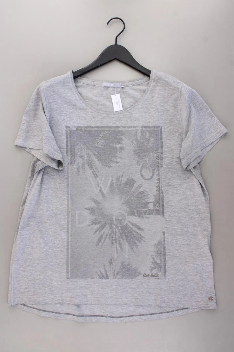 Cecil Printshirt Gr. XXL Kurzarm grau