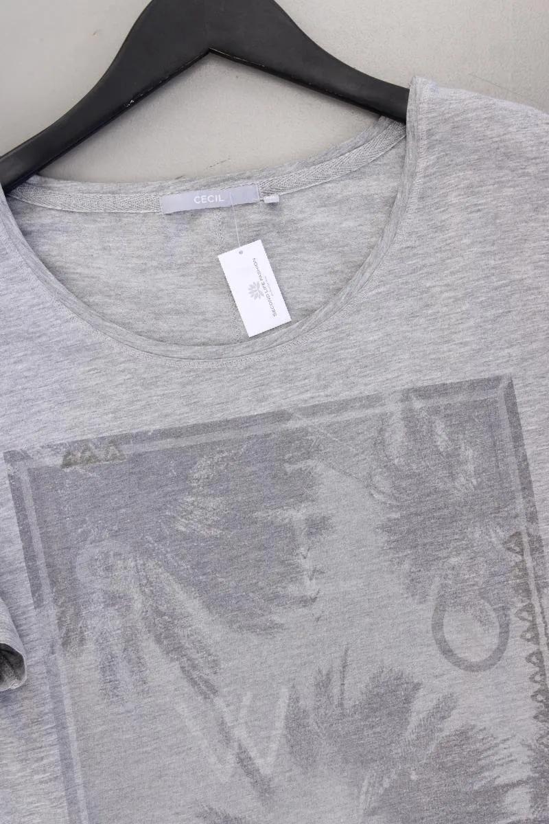Cecil Printshirt Gr. XXL Kurzarm grau