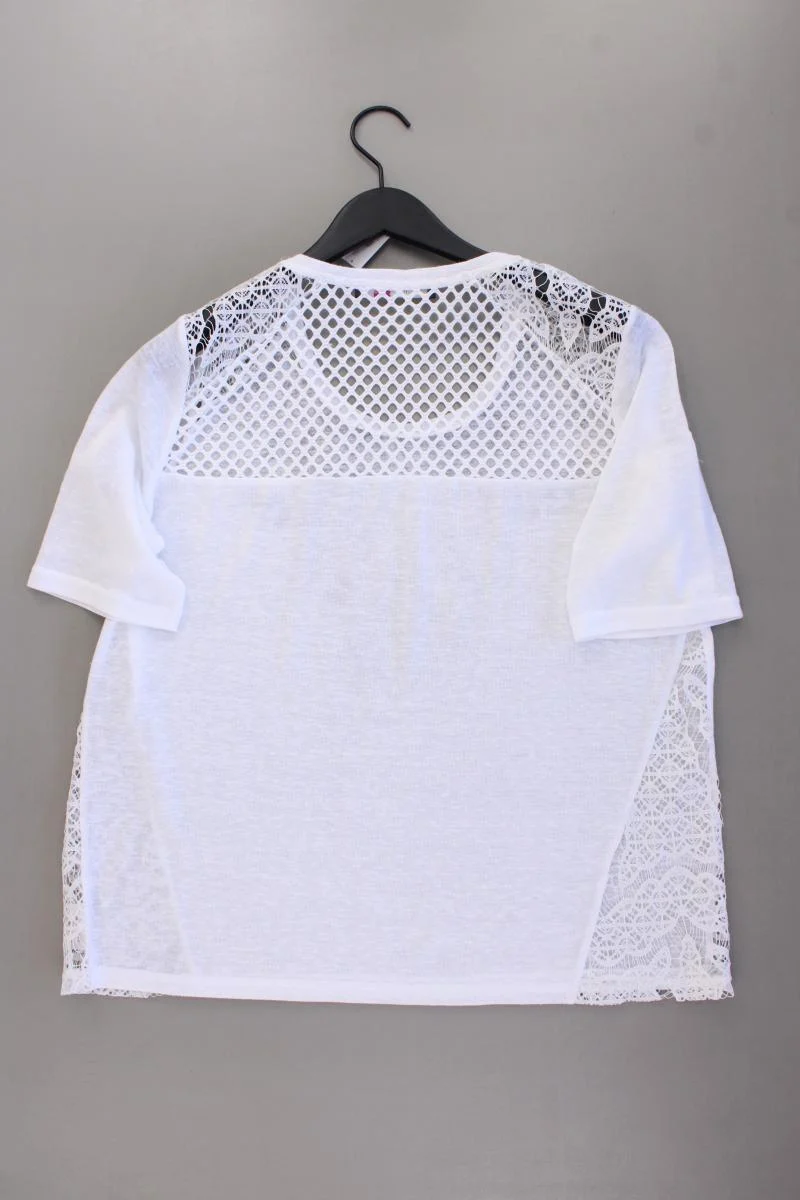 estelle jolie T-Shirt Gr. 46 neuwertig Kurzarm weiß aus Polyester