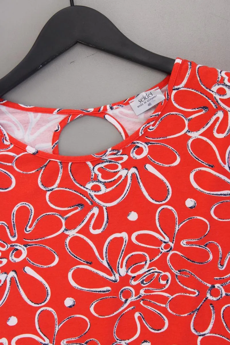 Seidel Printshirt Gr. 46 neuwertig Kurzarm orange aus Viskose