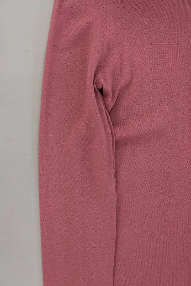 Zara Rollkragenshirt Gr. L neuwertig Langarm rosa aus Viskose