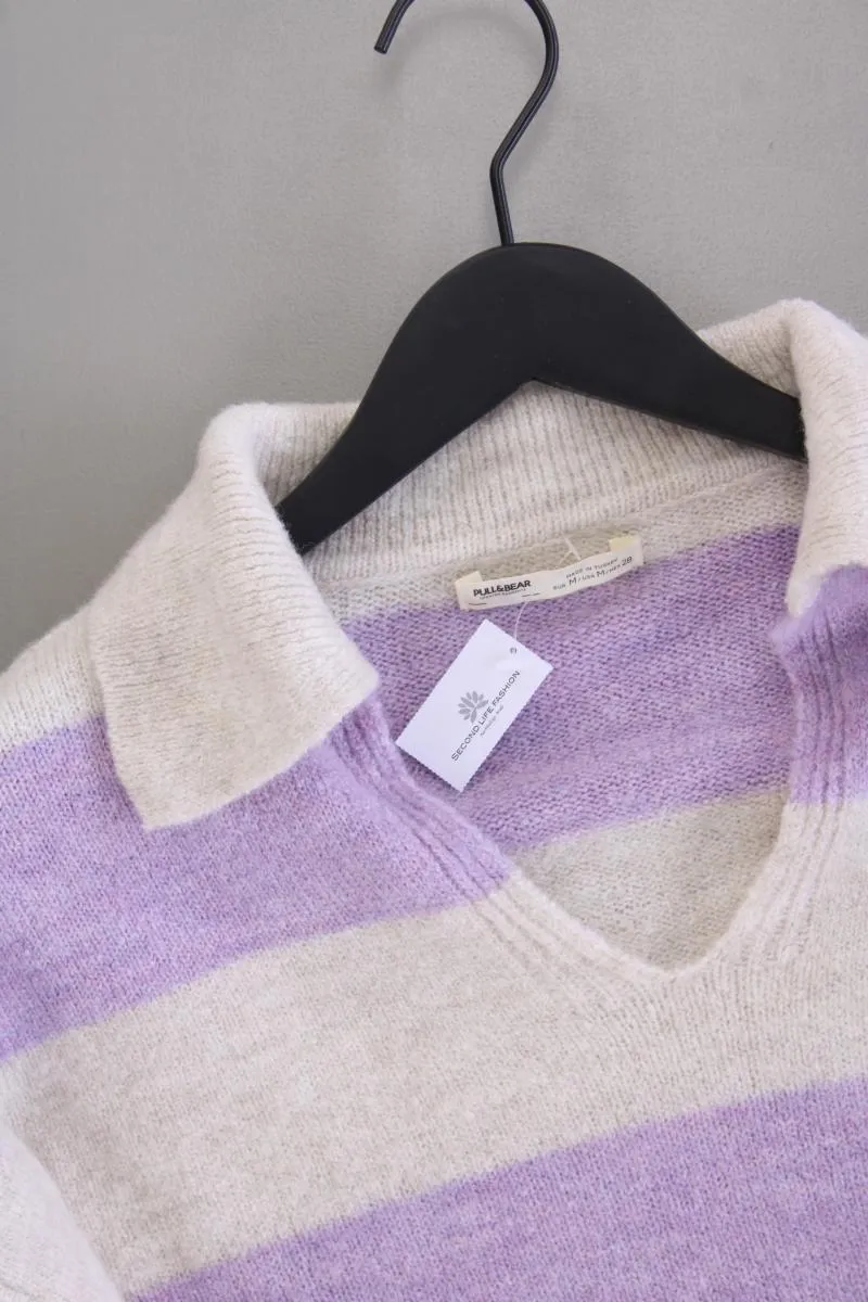 Pull&Bear Grobstrickpullover Gr. M gestreift lila aus Polyacryl