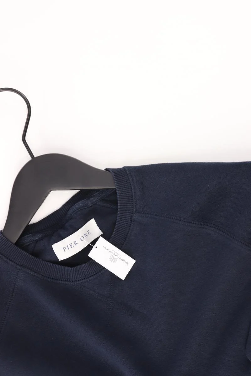 Pier One Langarmpullover für Herren Gr. S blau aus Baumwolle