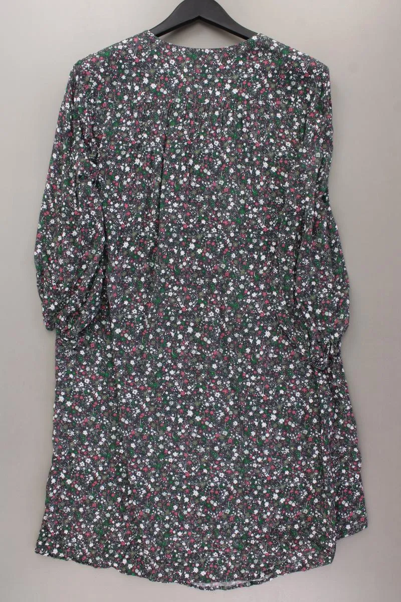 Marc O'Polo Midikleid Gr. 40 mit Blumenmuster 3/4 Ärmel mehrfarbig