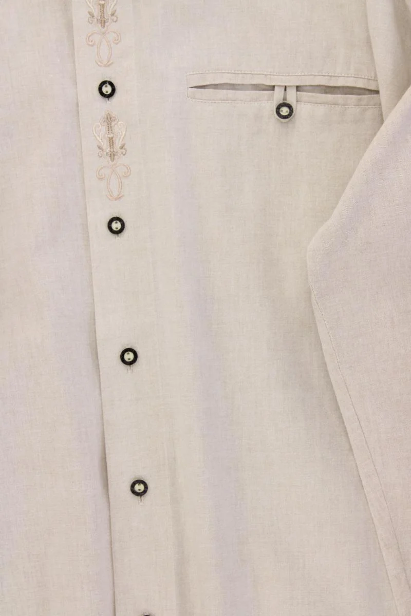 Jupiter Vintage Trachtenhemd für Herren Gr. Hemdgröße 41 Langarm creme