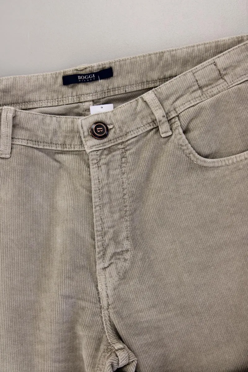 Boggi Cordhose für Herren Gr. W34 Modell Claude braun aus Baumwolle