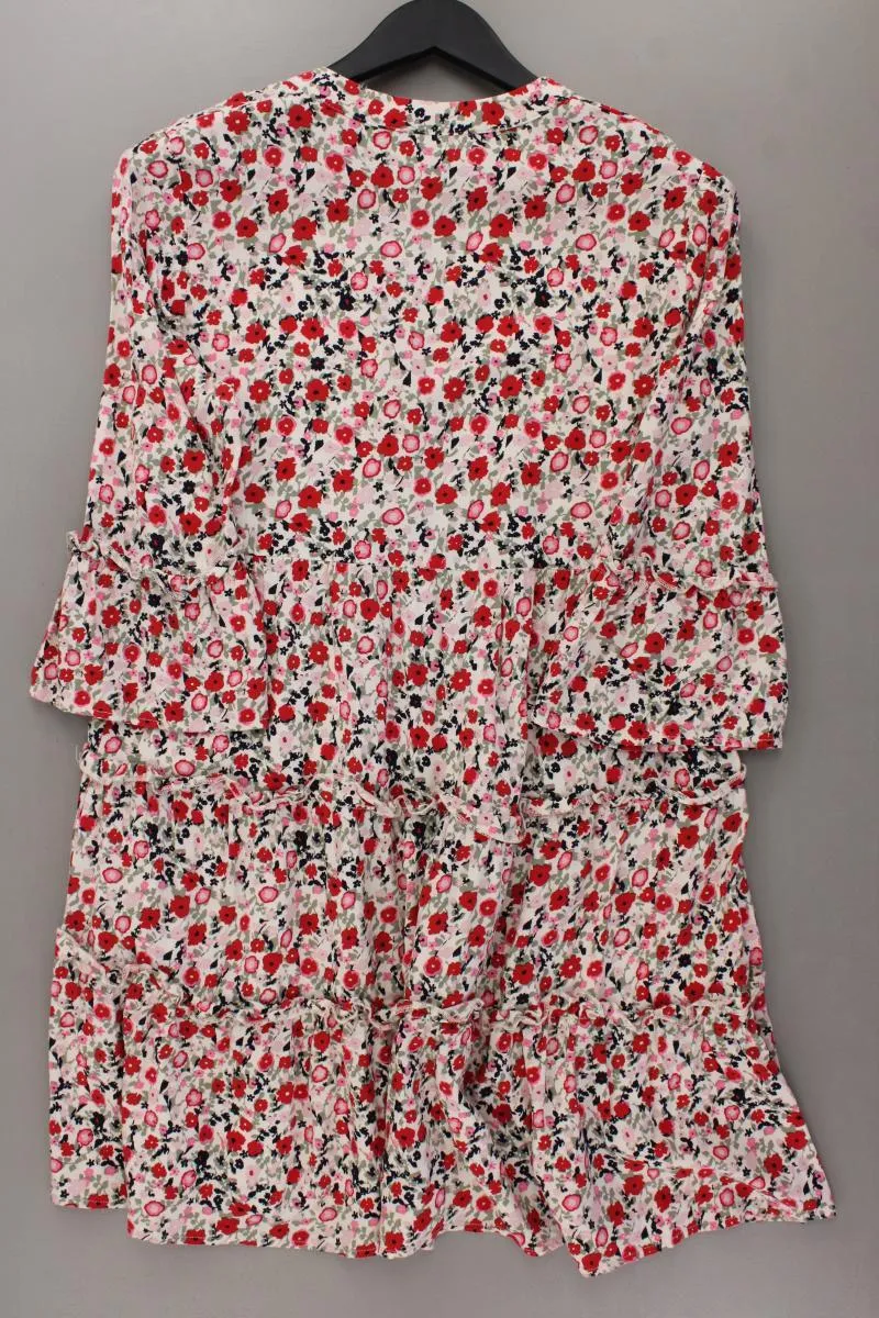 Vero Moda Sommerkleid Gr. M mit Blumenmuster 3/4 Ärmel rot aus Viskose