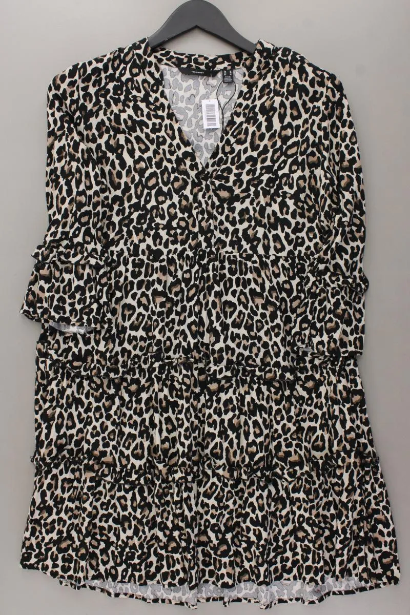 Vero Moda Bluse Gr. M mit Tierdruck 3/4 Ärmel braun aus Viskose