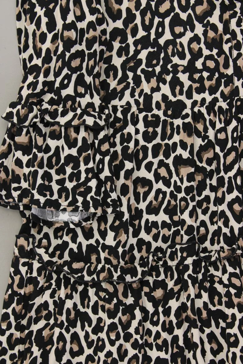 Vero Moda Bluse Gr. M mit Tierdruck 3/4 Ärmel braun aus Viskose