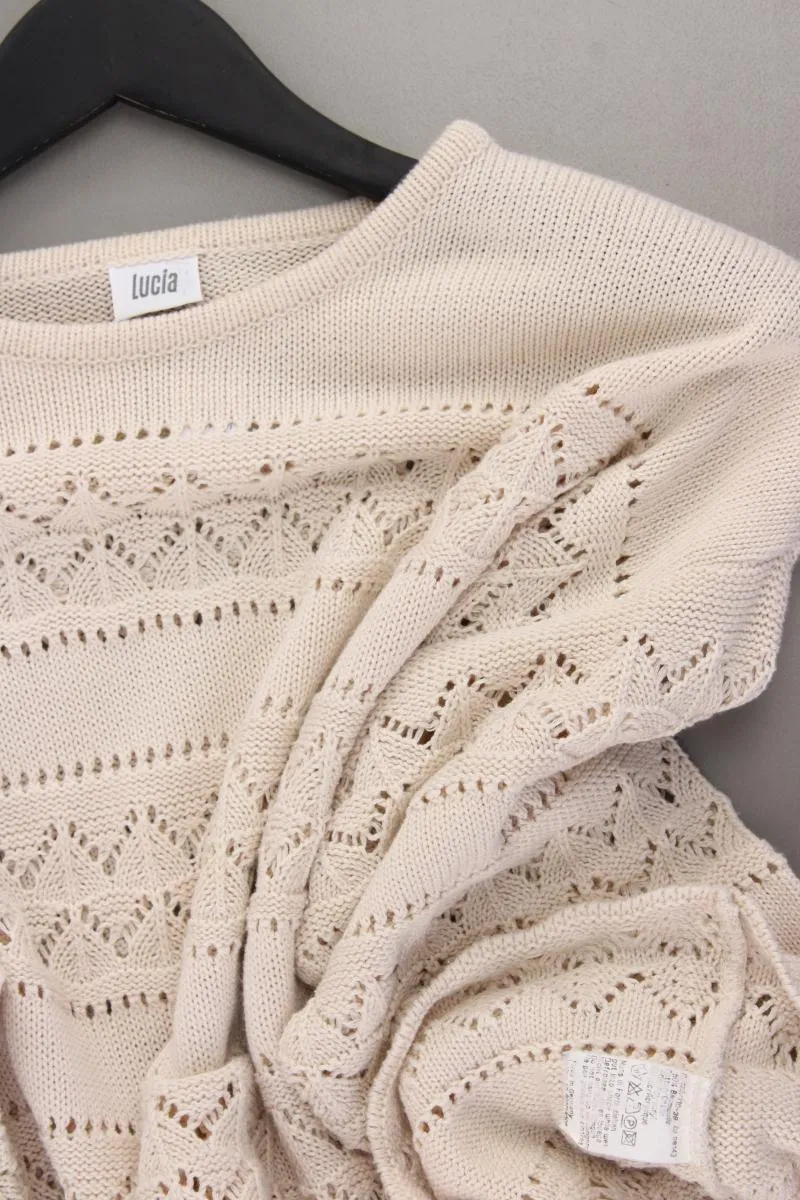 Lucia Feinstrickpullover Gr. 44 Vintage creme aus Baumwolle