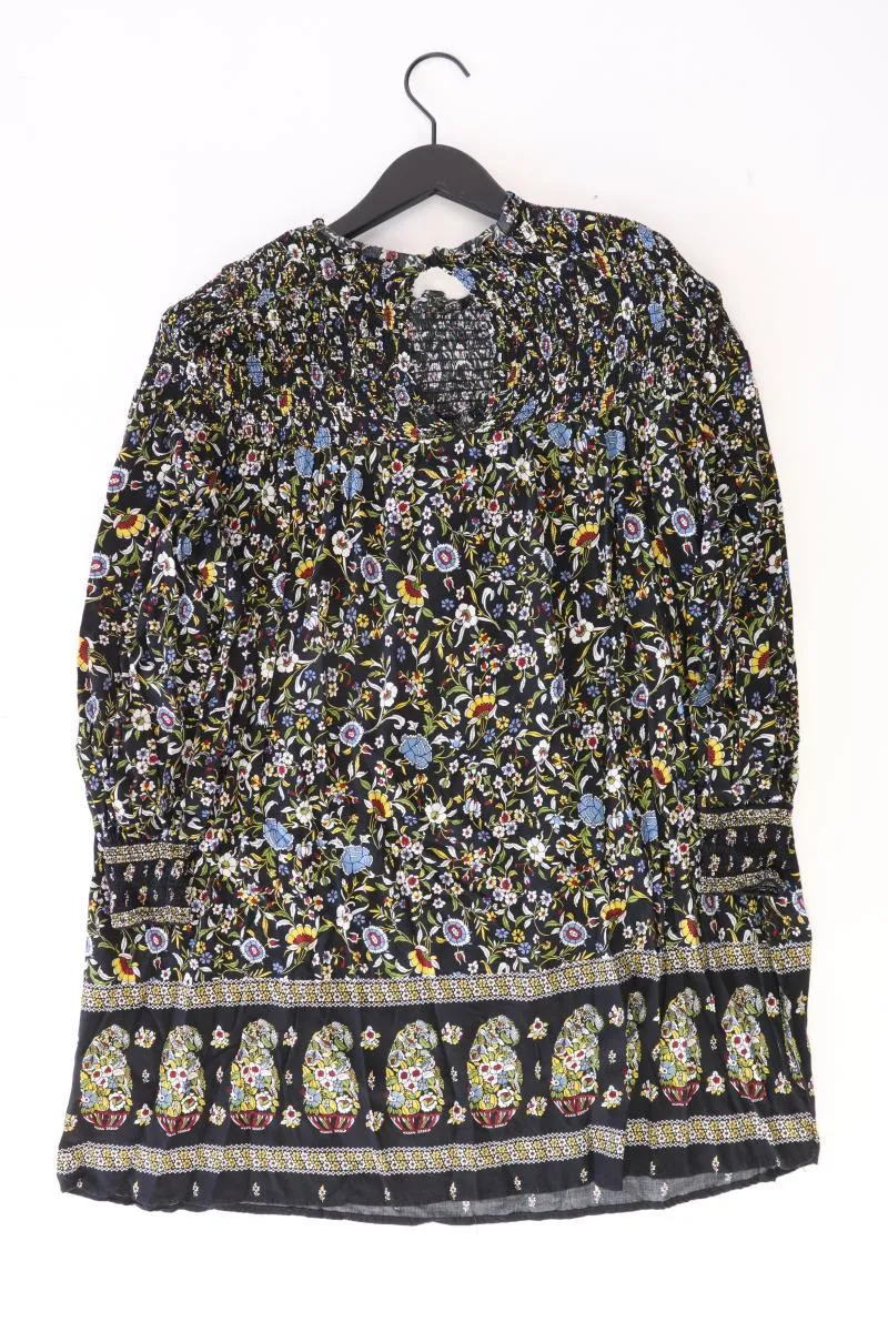 Zara Langarmkleid Gr. M mit Blumenmuster mehrfarbig aus Viskose