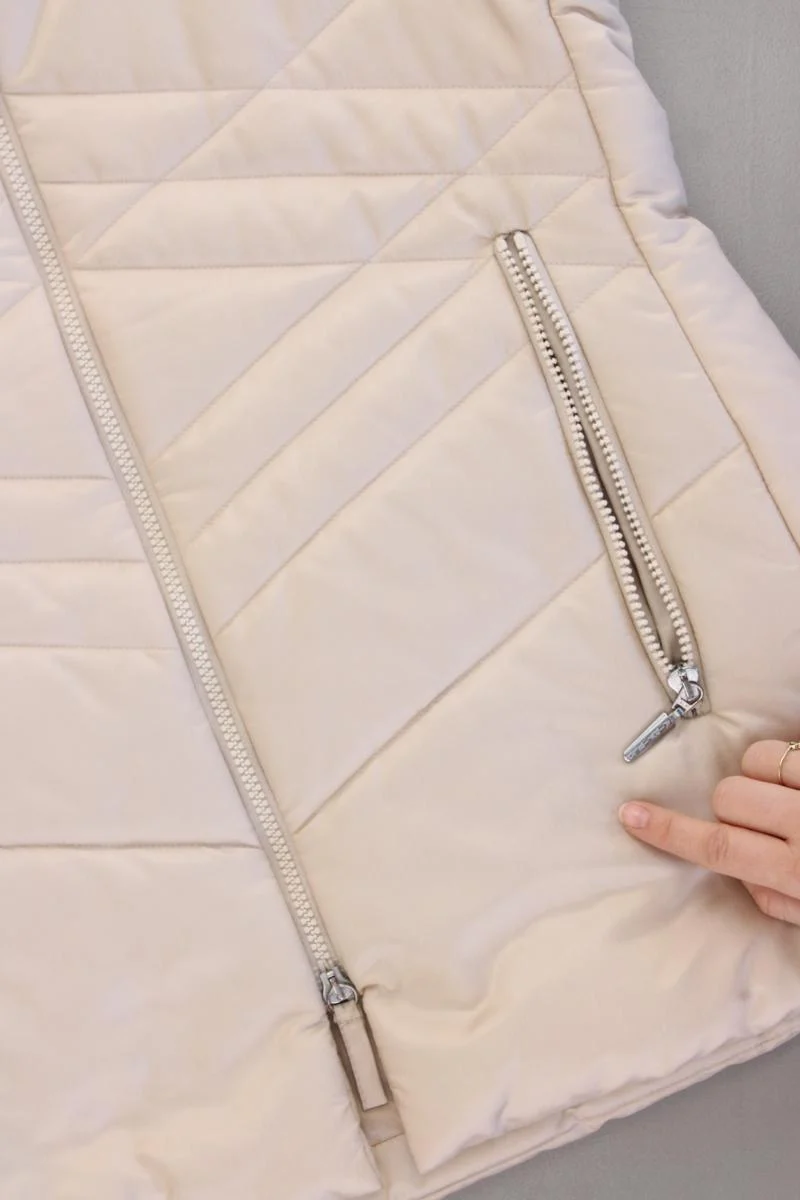 Airfield Winterjacke Gr. 38 creme aus Polyester