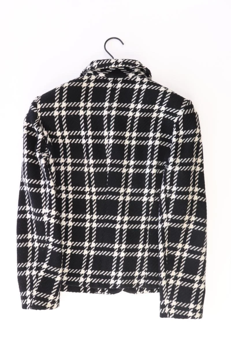 Verse Wolljacke Gr. 36 geometrisches Muster schwarz aus Schurwolle