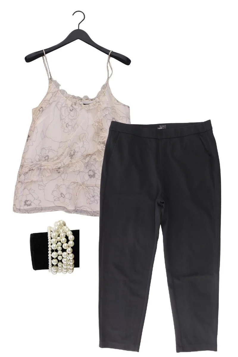 Second Hand Outfit Größe L mit Oasis Seidentop in Gr. 42 und Armband