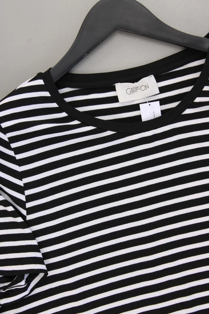 Cartoon Jerseykleid Gr. 40 gestreift Kurzarm schwarz aus Viskose
