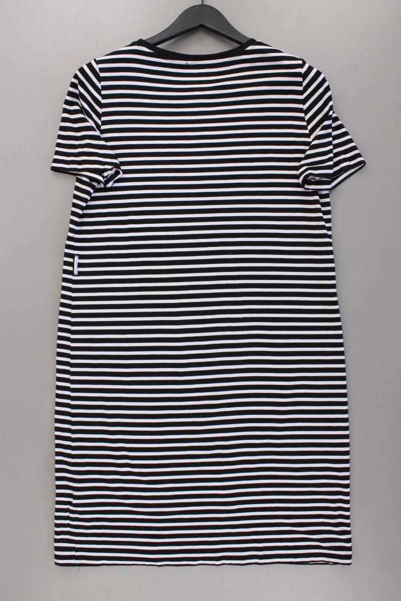 Cartoon Jerseykleid Gr. 40 gestreift Kurzarm schwarz aus Viskose