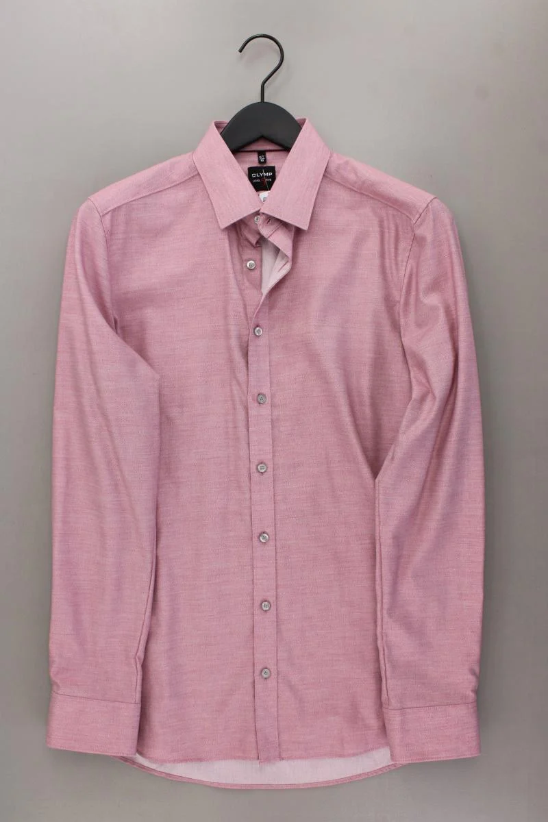 Olymp Langarmhemd für Herren Gr. Hemdgröße 40 rosa aus Baumwolle