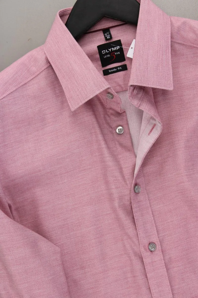 Olymp Langarmhemd für Herren Gr. Hemdgröße 40 rosa aus Baumwolle