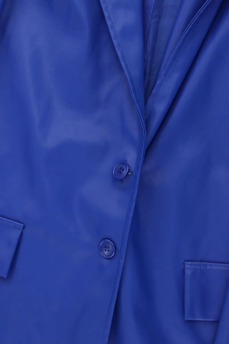 Eight Paris Kunstlederblazer Gr. M blau aus Polyester