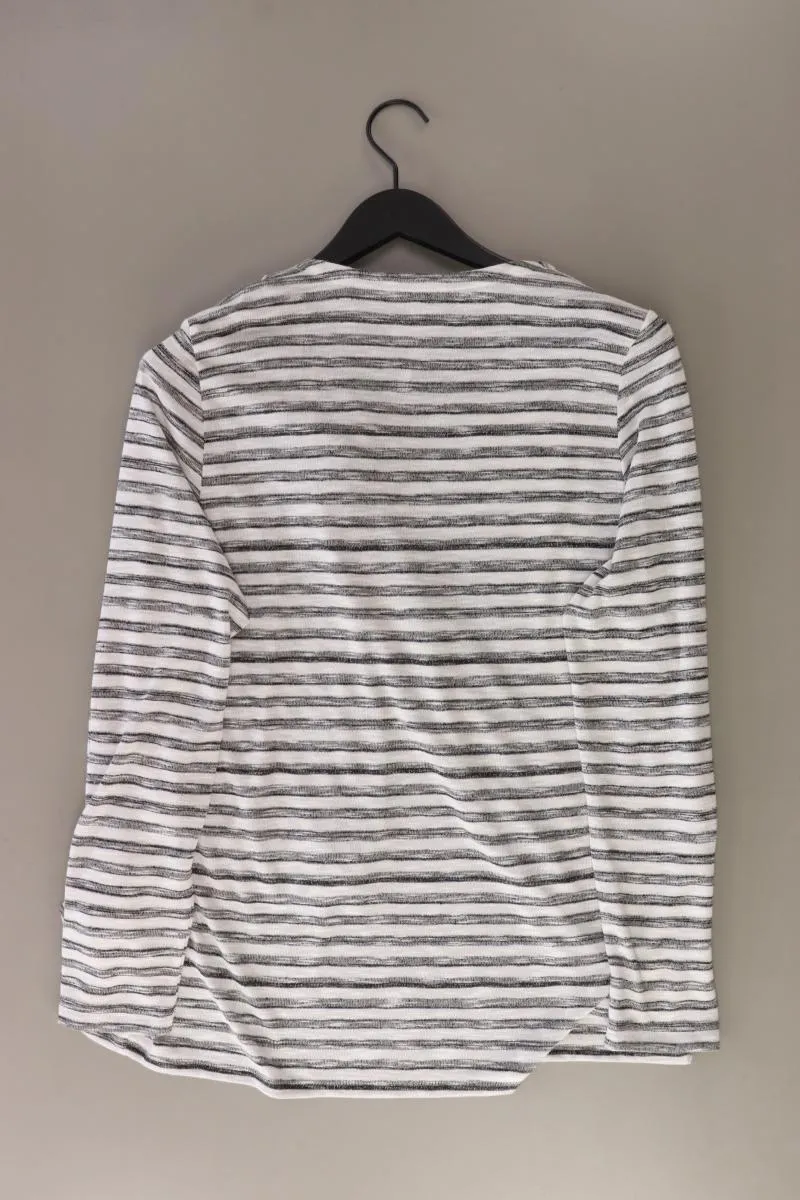 Gina Laura Feinstrickpullover Gr. L gestreift grau aus Baumwolle