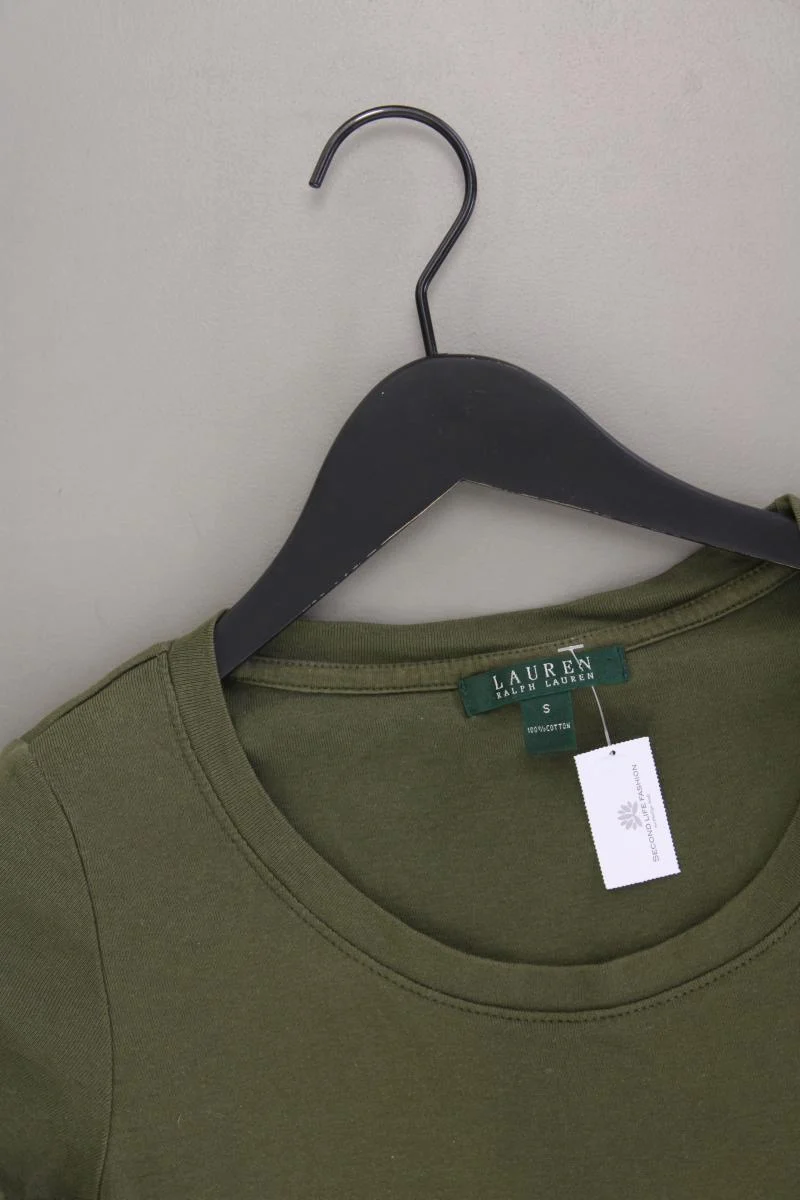 LAUREN Ralph Lauren T-Shirt Gr. S Kurzarm olivgrün aus Baumwolle