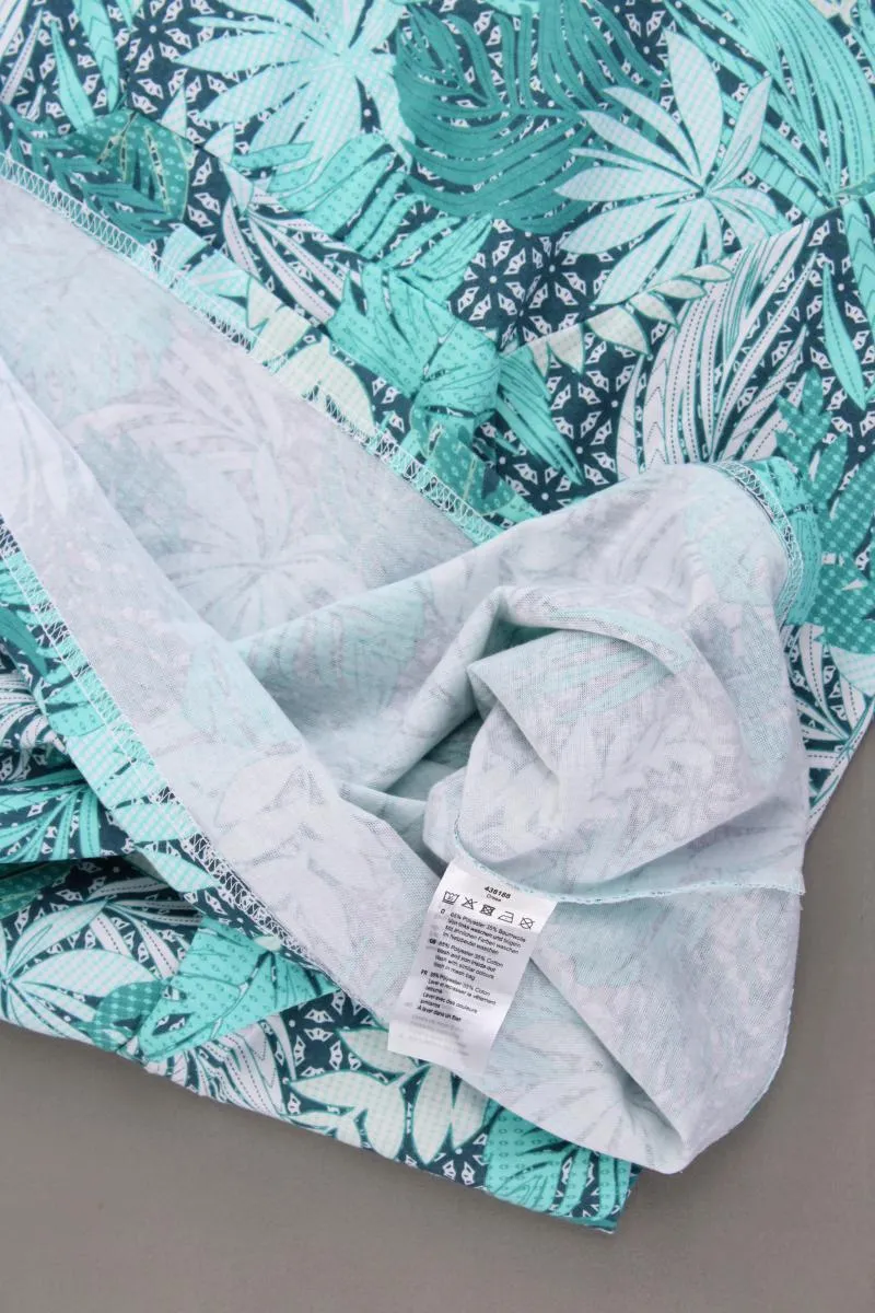 Helena Vera Kurzarmkleid Gr. 40 mit Blumenmuster türkis aus Polyester