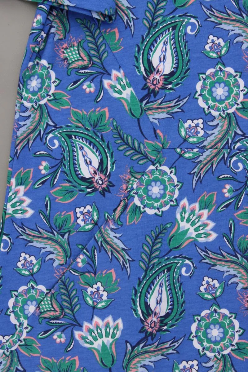 Helena Vera Kurzarmkleid Gr. 40 mit Blumenmuster neu mit Etikett blau