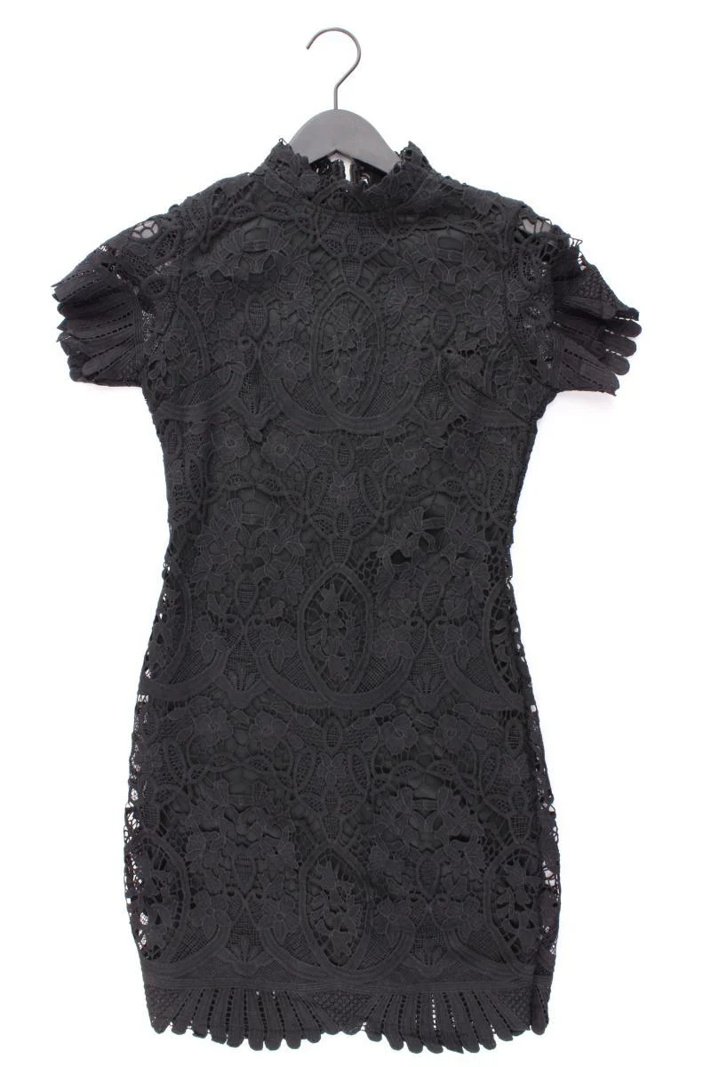 Girl In Mind Spitzenkleid Gr. UK 8 (XS) Kurzarm schwarz aus Polyester