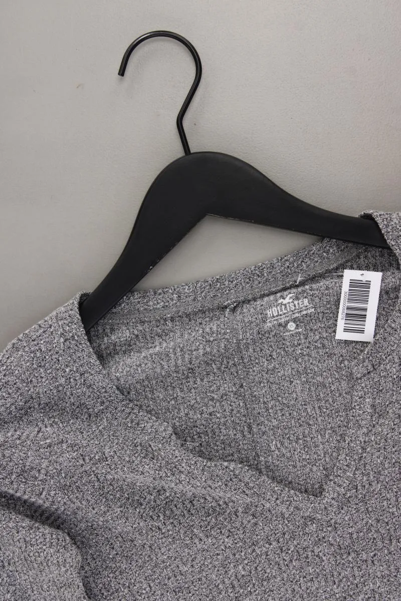 Hollister Shirt mit V-Ausschnitt Gr. XS 3/4 Ärmel grau aus Viskose