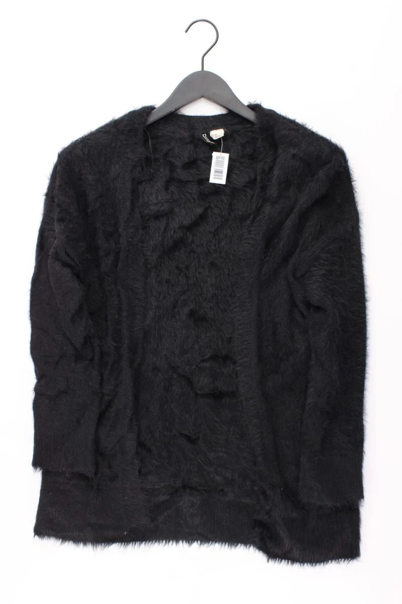 H&M Divided Fransencardigan Gr. XS Langarm schwarz aus Polyamid