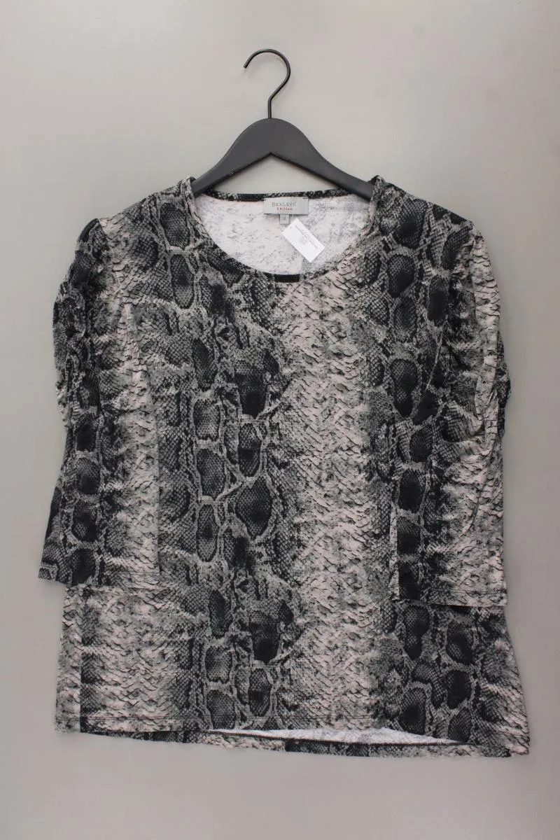 Bexley's Shirt Gr. XL mit Tierdruck 3/4 Ärmel grau aus Viskose