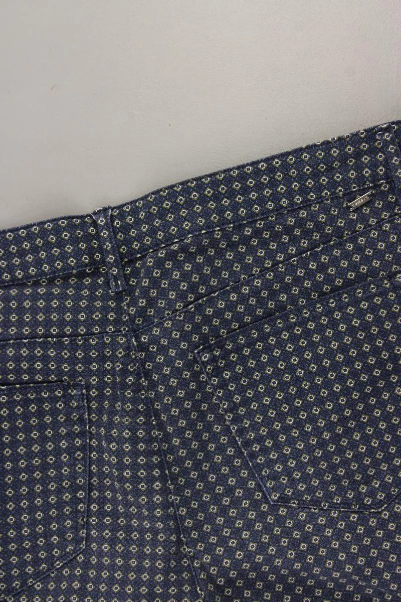 Esprit Five-Pocket-Hose Gr. 40 geometrisches Muster blau aus Baumwolle