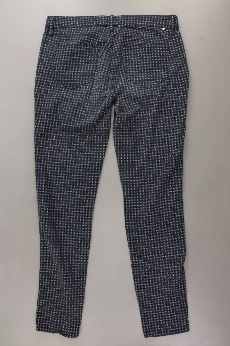 Esprit Five-Pocket-Hose Gr. 40 geometrisches Muster blau aus Baumwolle