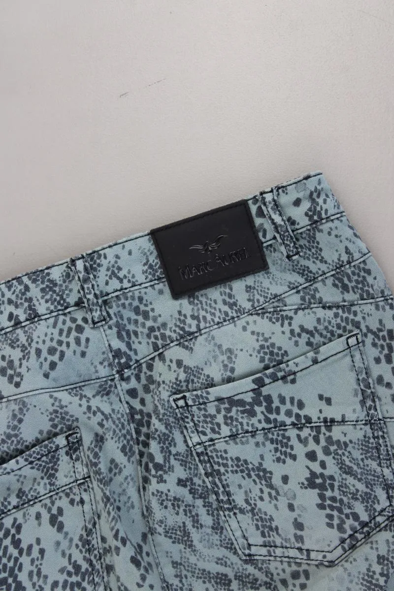Marc Aurel Hose Gr. 38 mit Tierdruck blau aus Baumwolle
