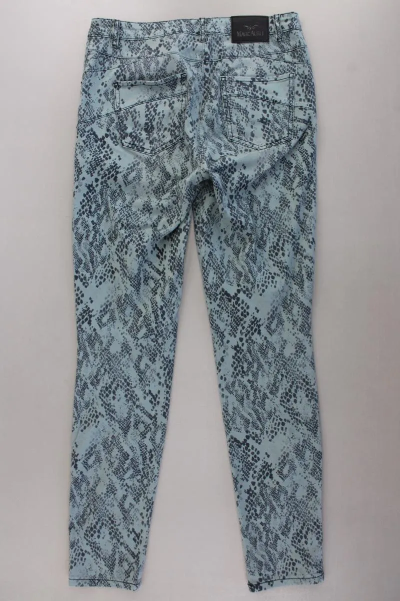 Marc Aurel Hose Gr. 38 mit Tierdruck blau aus Baumwolle