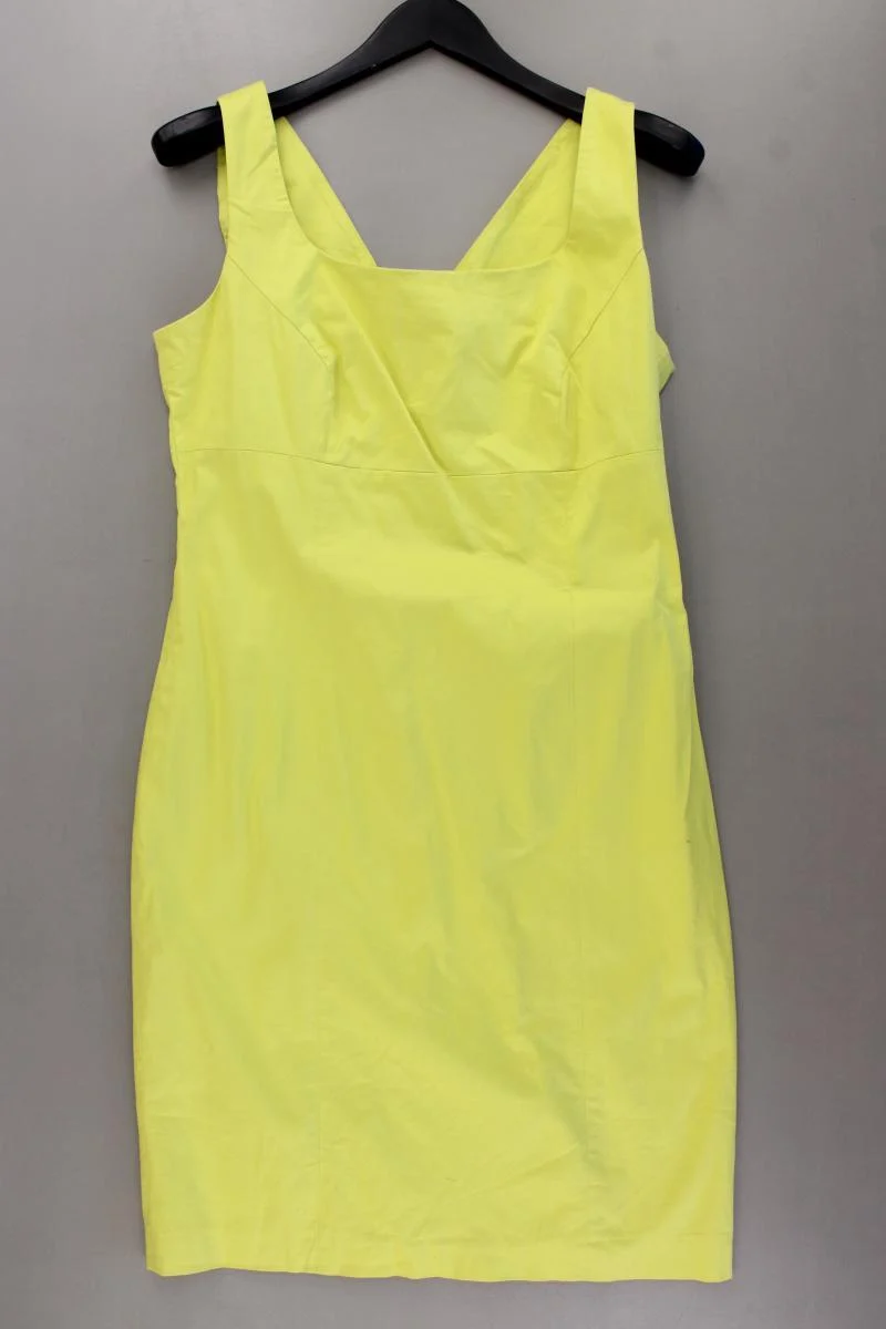 PiuPiu Bleistiftkleid Gr. 42 Ärmellos gelb aus Baumwolle