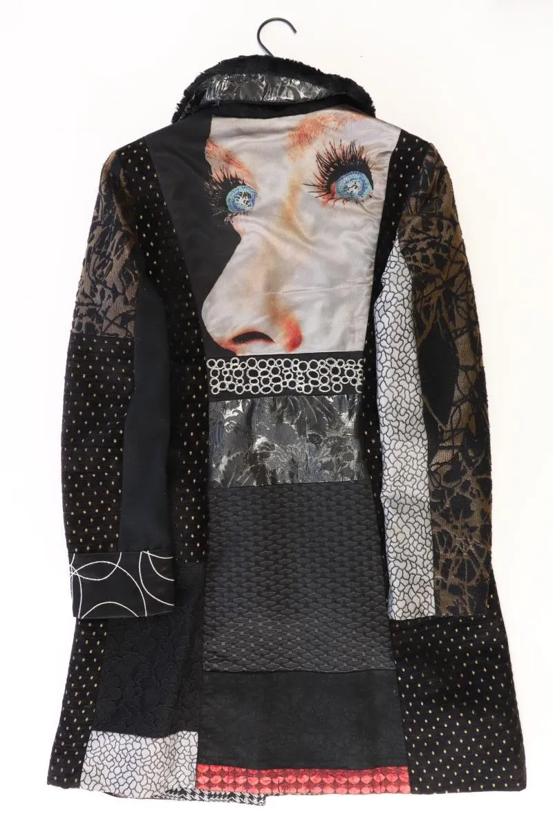Desigual Wintermantel Gr. 44 schwarz aus Polyester