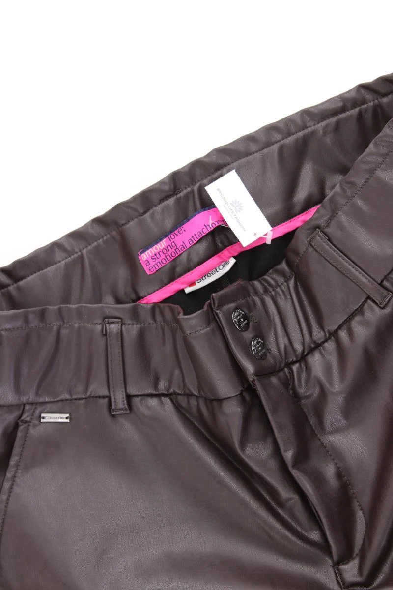 Street One Kunstlederhose Gr. 46 braun