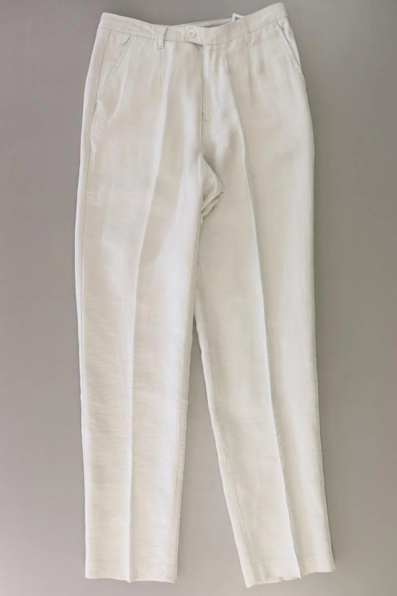 Stefanel Hose mit Leinen Gr. IT 42 (S) Vintage grau aus Rayon