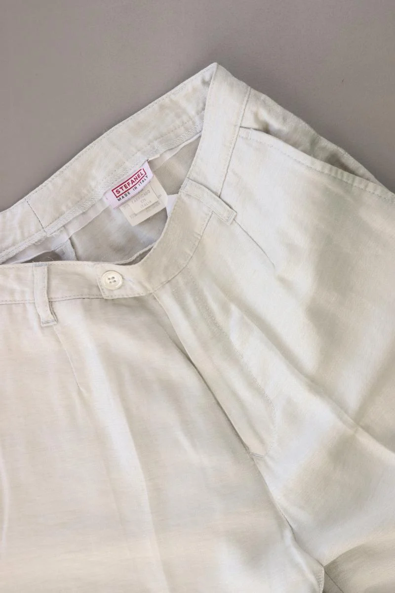 Stefanel Hose mit Leinen Gr. IT 42 (S) Vintage grau aus Rayon