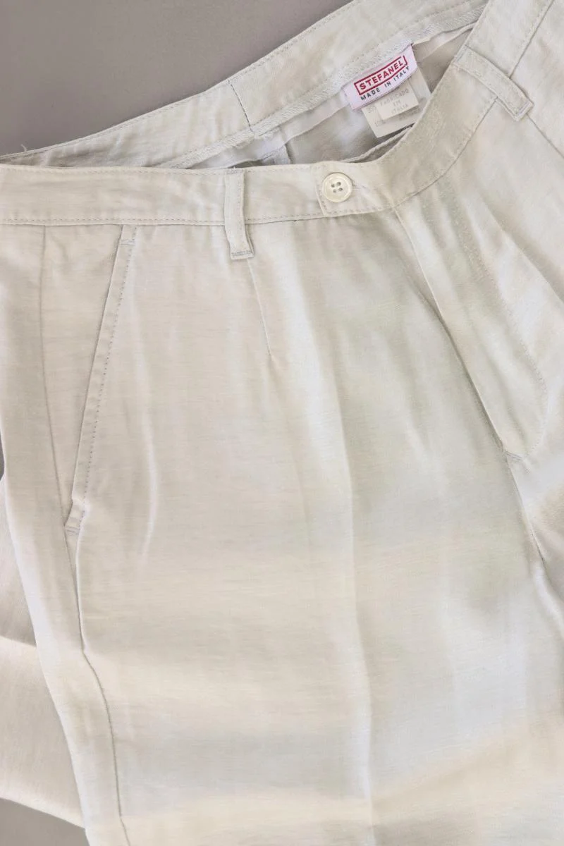 Stefanel Hose mit Leinen Gr. IT 42 (S) Vintage grau aus Rayon