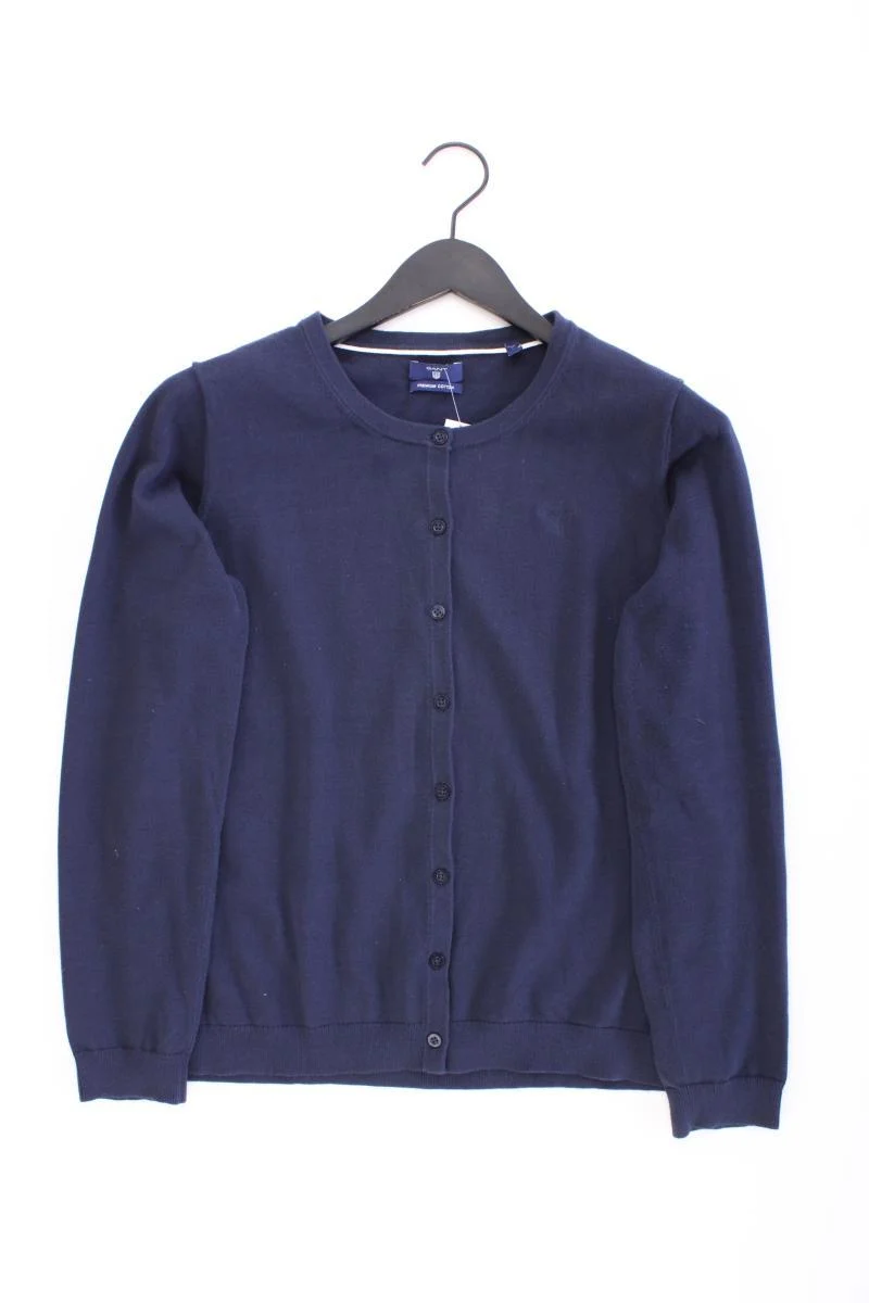 Gant Strickjacke Gr. S Langarm blau aus Baumwolle