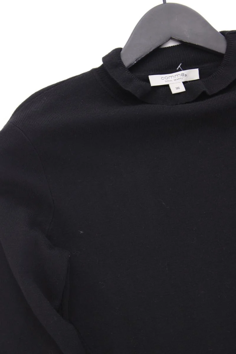 comma, Strickkleid Gr. 36 Langarm schwarz aus Viskose