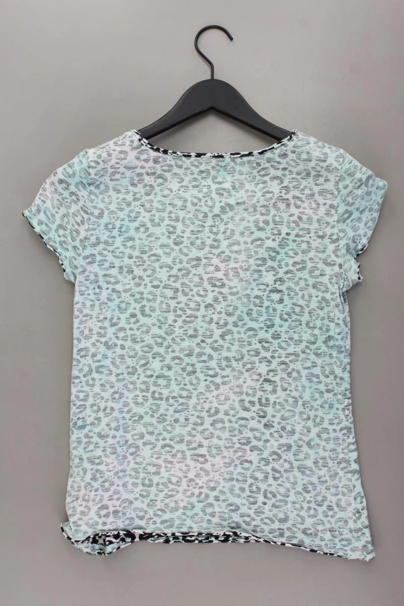 Timezone Printshirt Gr. XS mit Tierdruck Kurzarm türkis aus Baumwolle
