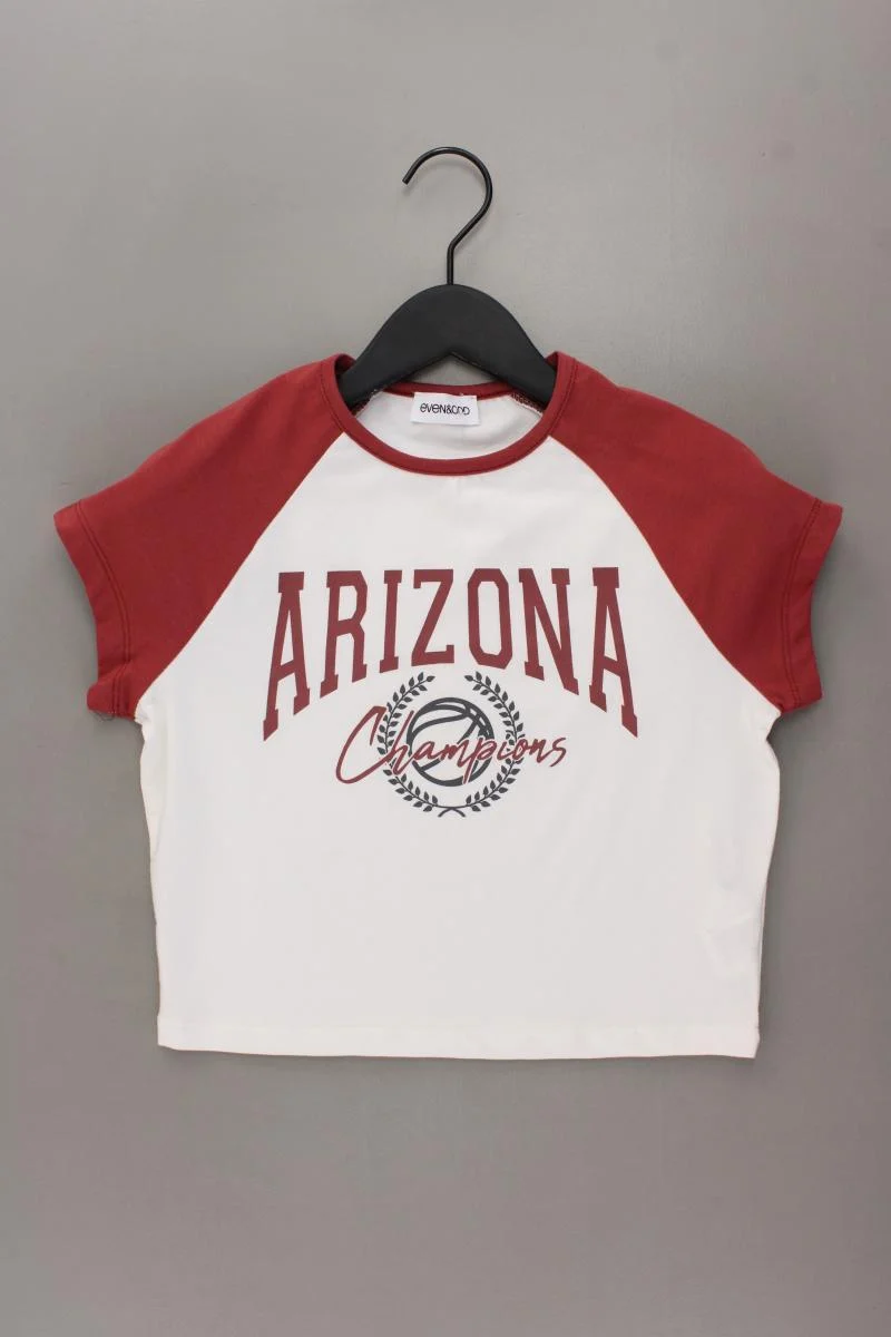 Even & Odd Cropped Shirt Gr. M neuwertig Kurzarm rot aus Baumwolle