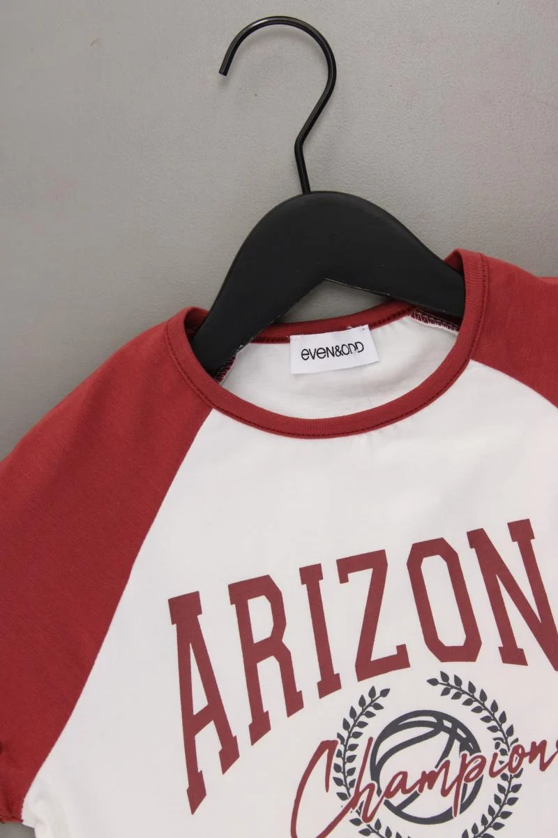 Even & Odd Cropped Shirt Gr. M neuwertig Kurzarm rot aus Baumwolle