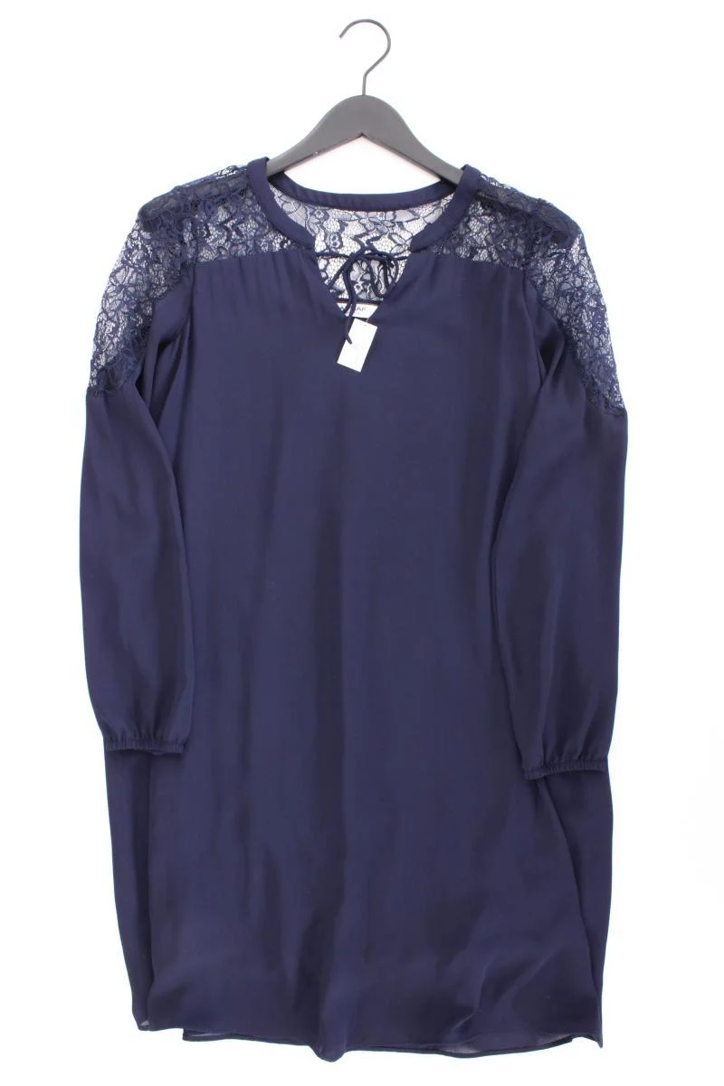 NAF NAF Langarmkleid Gr. M blau aus Polyester
