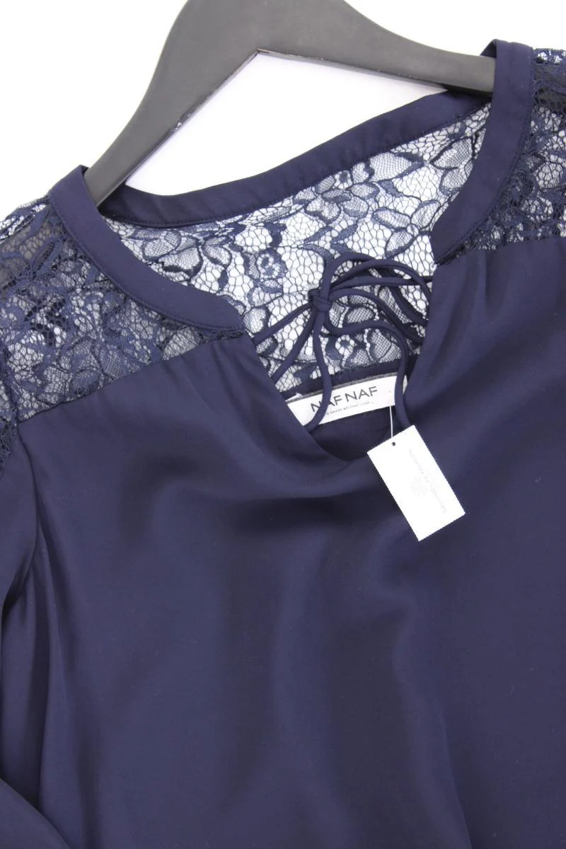 NAF NAF Langarmkleid Gr. M blau aus Polyester